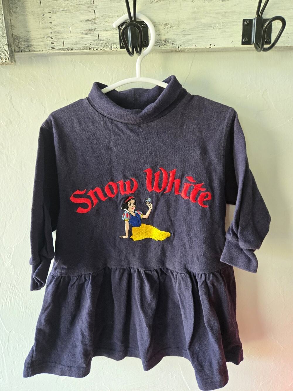 Vintage Disney Store Snow White Princess Dress Girls 2T Blue Yellow Disney